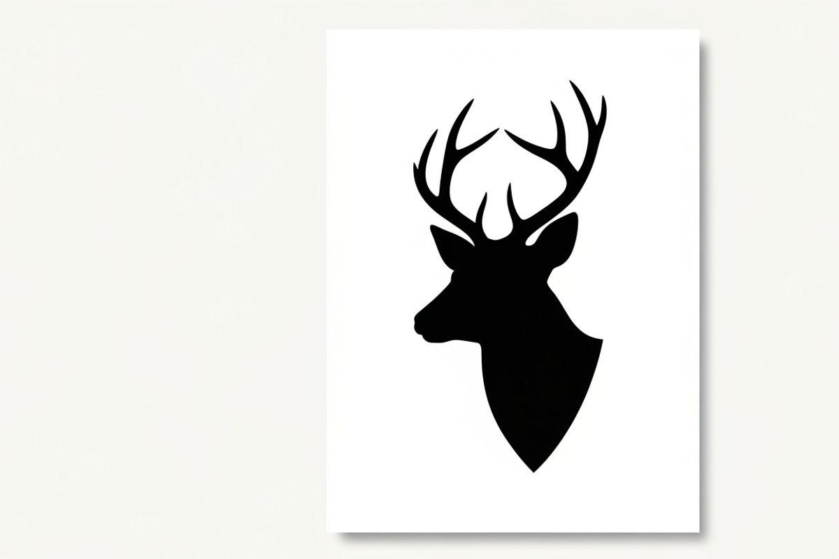 deer head wall mount silhouette, an Illustration by Amazin_art (Photo 8 of 51)