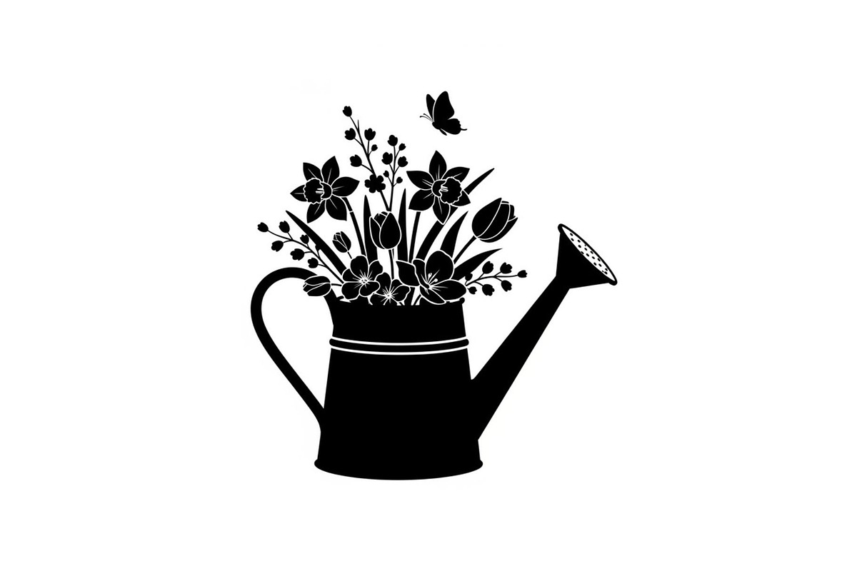 50 Garden Watering Can Silhouette bu, an Illustration by Designer_Momina (Photo 30 of 51)