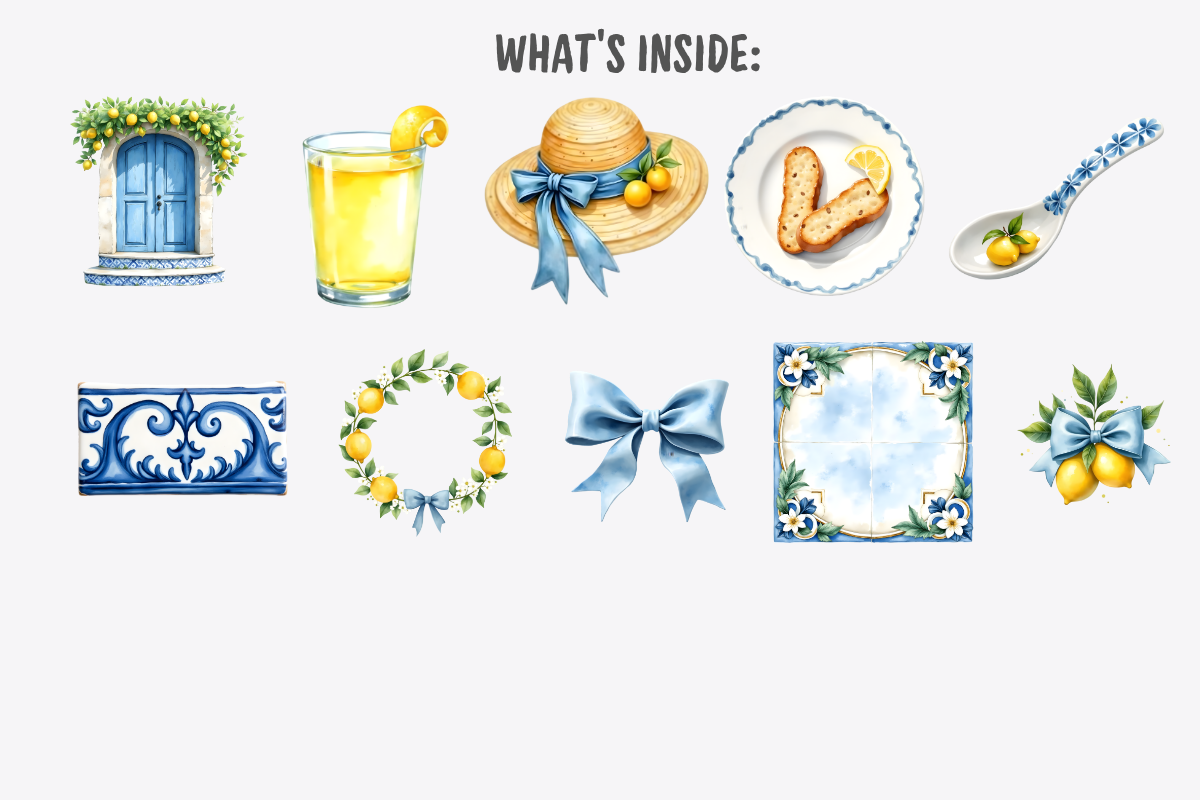 Amalfi Coast Clipart Bundle, a Decorative Illustration by Anca Digital Vibe (Photo 5 of 10)