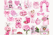 Sweet Love Valentine Clipart, a Person Illustration by GlamArtZhanna (Thumbnail 3 of 8)