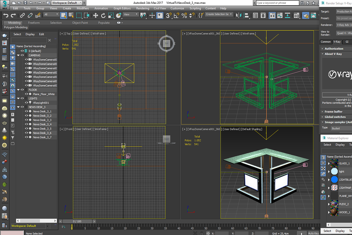 TV Studio Desk Collection (12 PCS), a Furniture 3D Model by akerStudio (Photo 53 of 153)