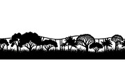 Nature Frame Art Silhouette Clipart, a Graphic by hafijul (Thumbnail 4 of 13)