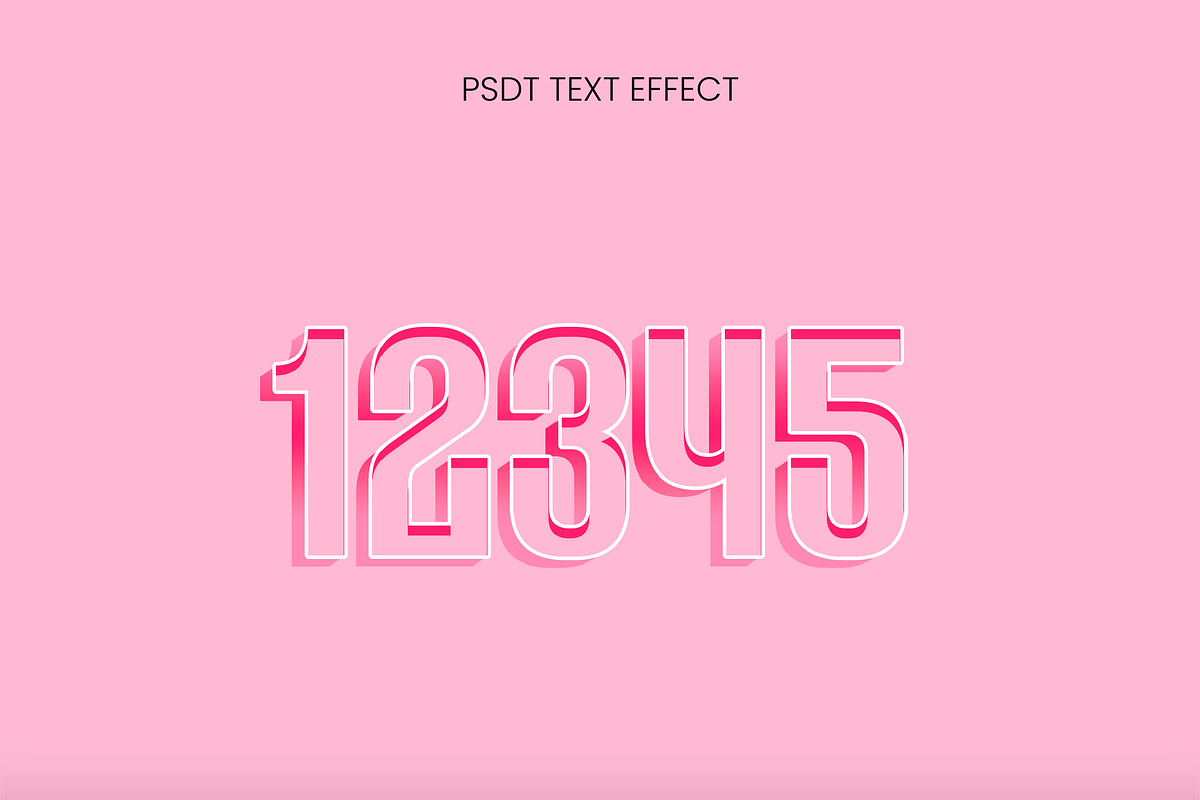 Shadowed Outline 3D Text preview 2