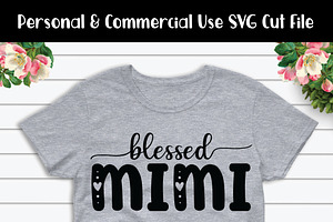 Blessed Mimi SVG, PNG Clipart, an Illustration by JoDitt Designs