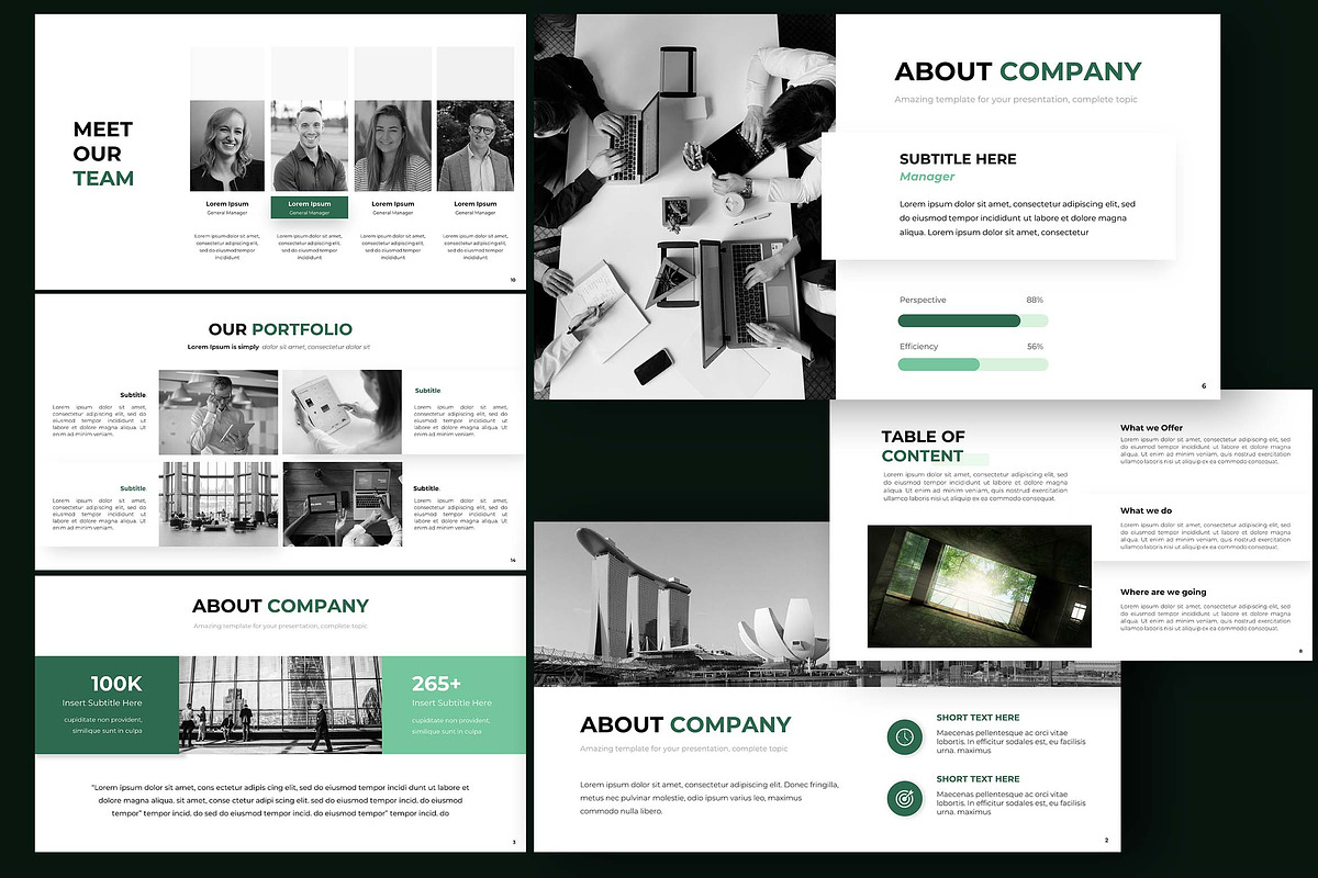 Green PowerPoint Template, a Presentation Template by Artemis-products (Photo 3 of 7)