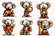 Back to School Koala Clipart Bundle, a Seasonal Illustration by Designworld (Thumbnail 5 of 8)