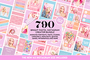 Bright Pastel Instagram Templates, a Social Media Template by SunshineStudioBoutique (Thumbnail 1 of 10)