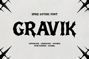 Gravik - Spike Gothic Font, a Blackletter Font by Pitchlook.Studio (Thumbnail 1 of 4)