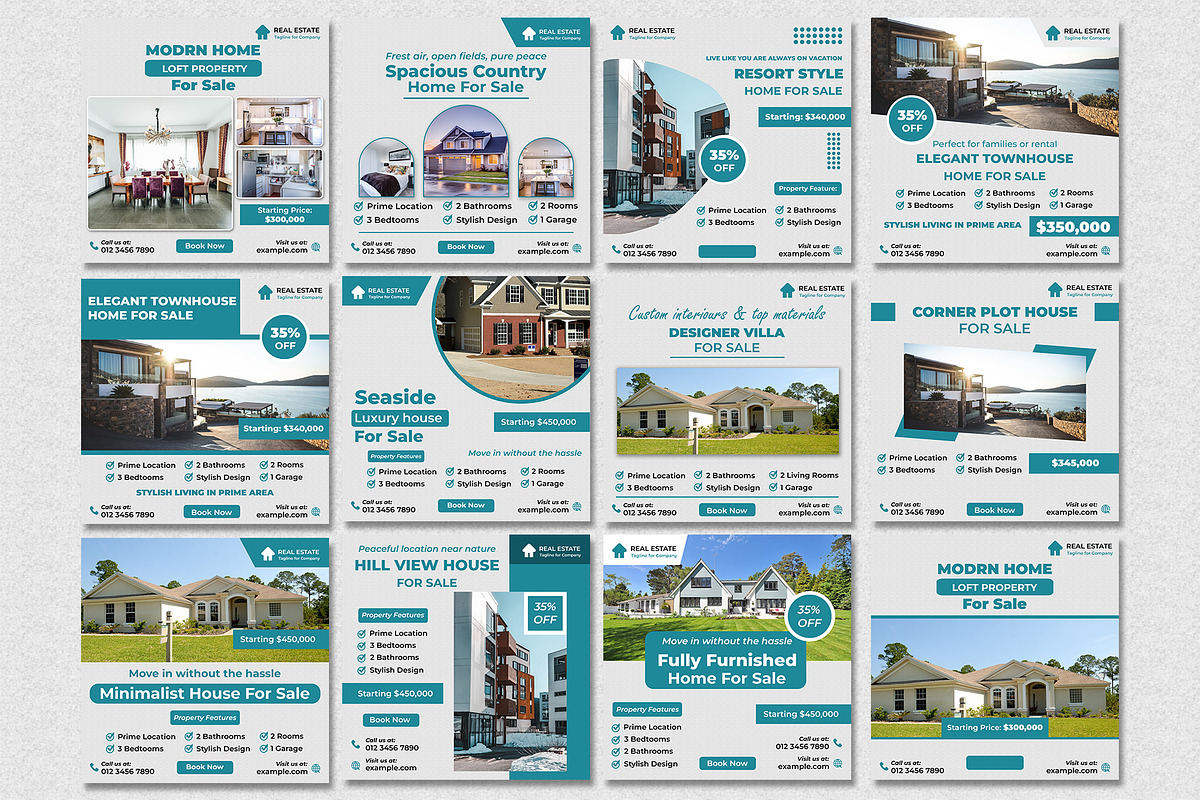 150 Real Estate Social Media Templates preview 3