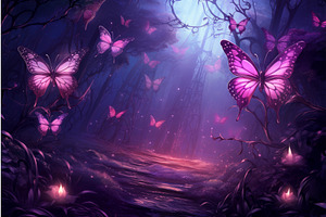 Captivating Magical Forest Butterfly