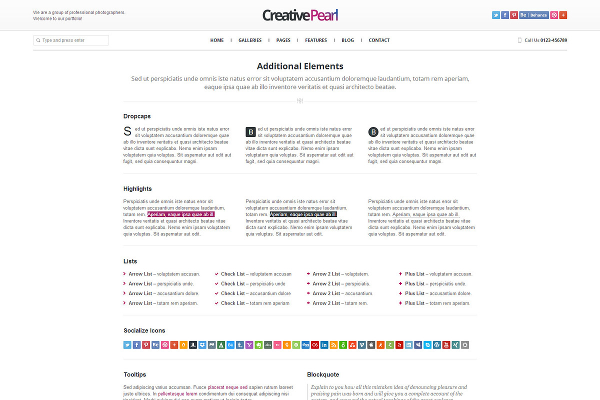 CreativePearl - Photography WP Theme, a WordPress Template by weblion (Photo 13 of 23)