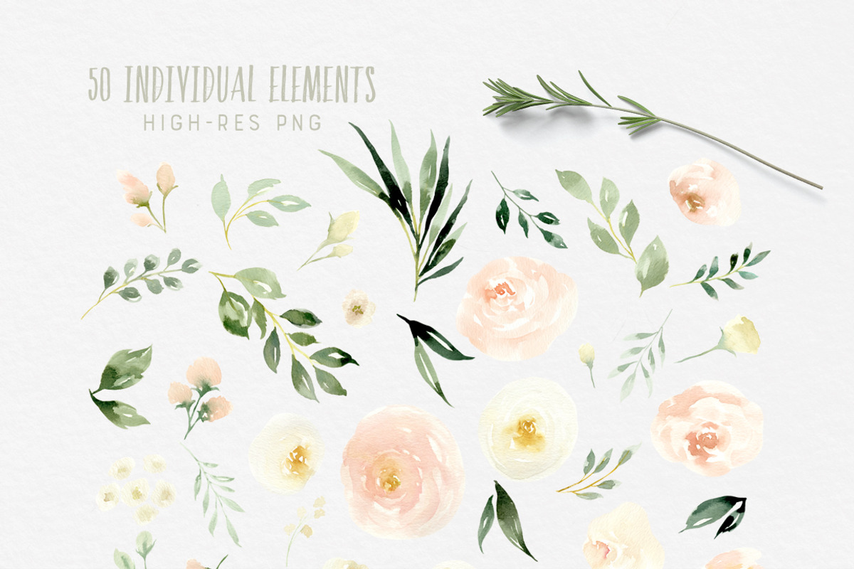 Blush & Ivory Flowers with Greenery, an Illustration by Kim Thoa Designs (Photo 9 of 10)