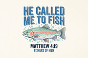 He Called Me to Fish Christian PNG, a Seasonal Illustration by Canvas Craft (Thumbnail 1 of 6)