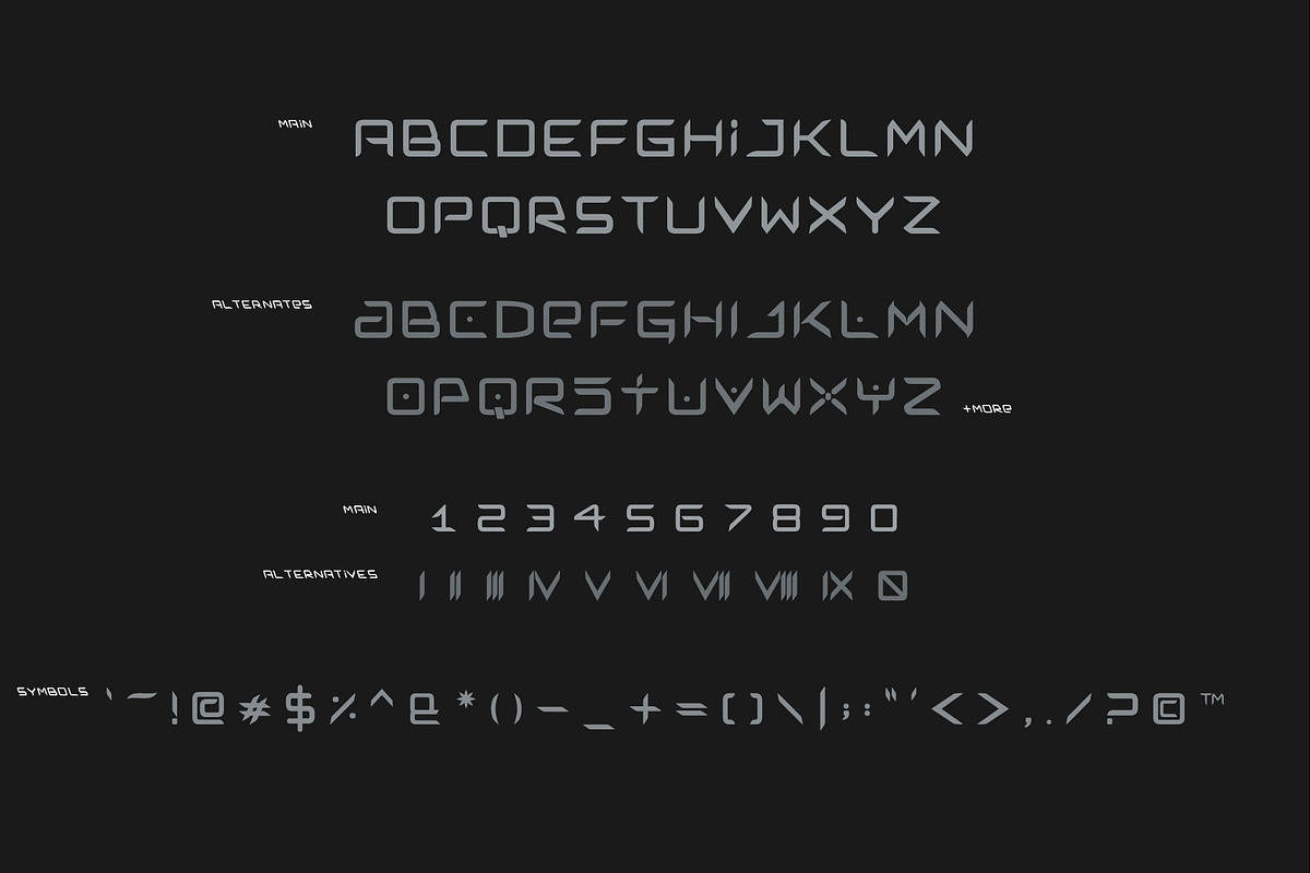 Simmetron Hi-Tech Futuristic Font preview 2