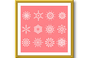 Snowflakes icon collection. Graphic, an Object Graphic by RODINA (Thumbnail 3 of 3)