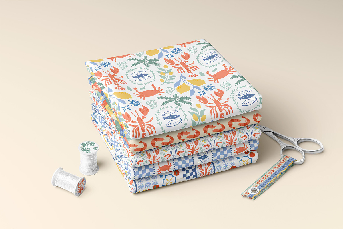 Italian Sea Vibes patterns, a Pattern Graphic by Tani Kuzminka (Photo 10 of 19)