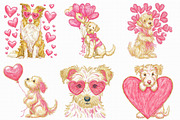 Whimsical Valentines Day Dog Clipart, an Illustration by Libby Wishes (Thumbnail 7 of 7)