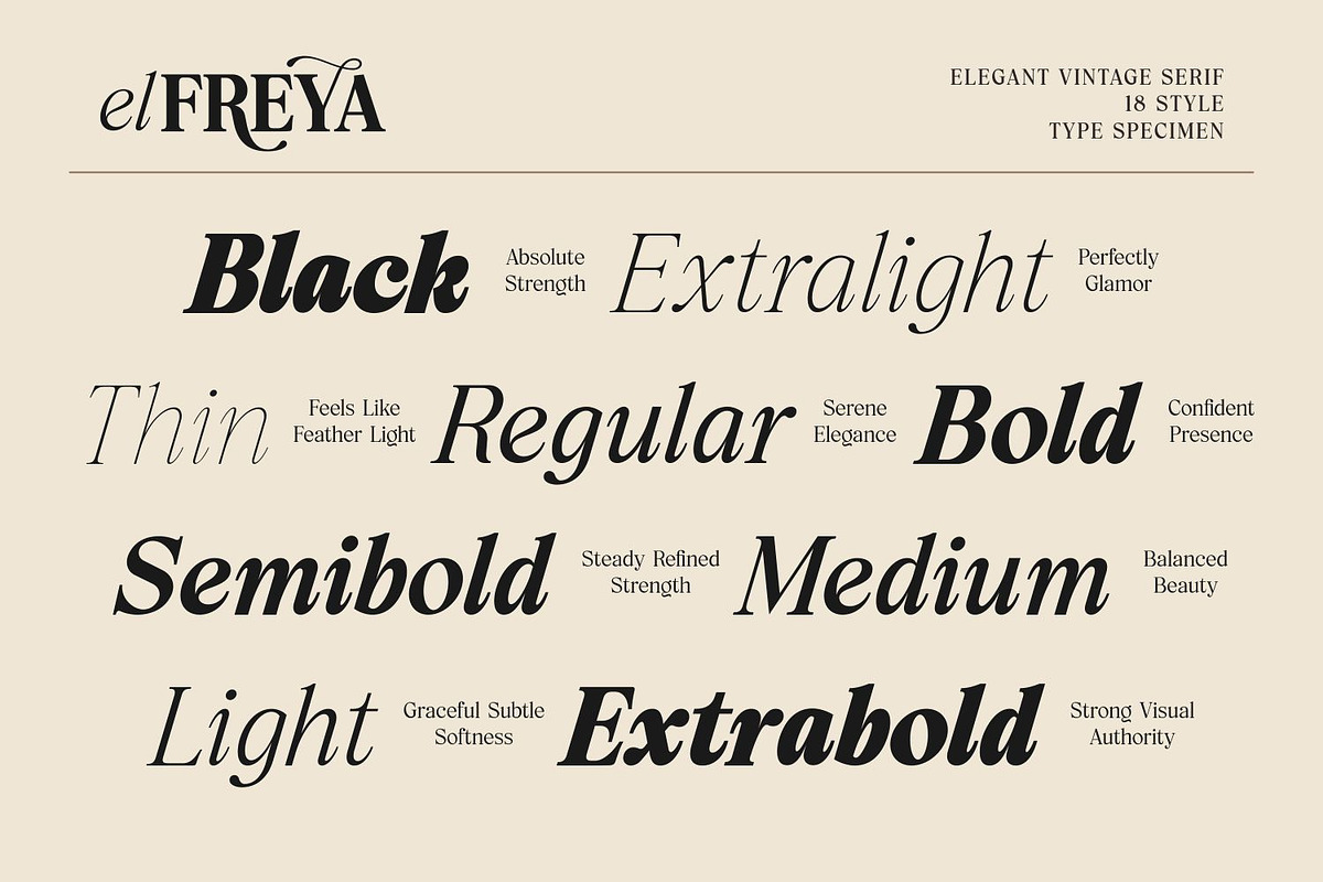 Elfreya - Elegant Branding Font, a Serif Font by Asenbayu (Photo 3 of 15)