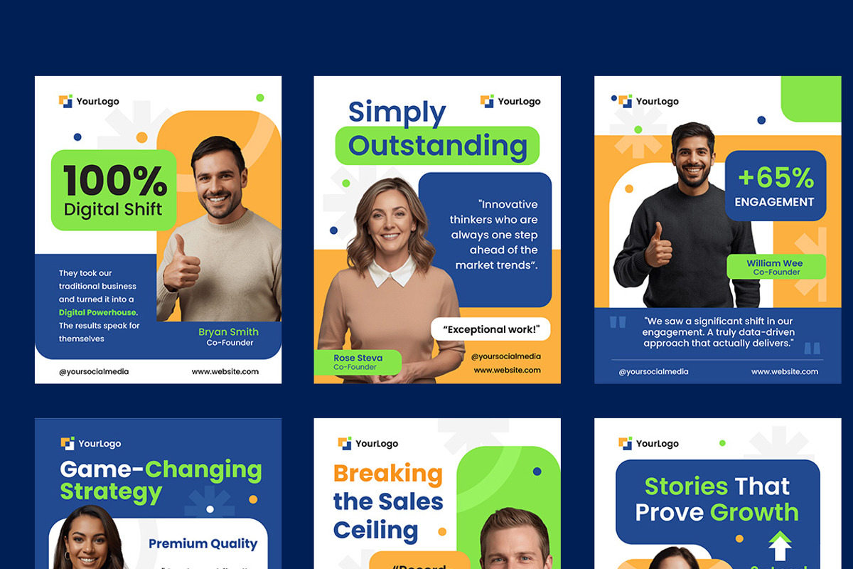 Customer Testimonials + Canva, a Social Media Template by Jiwstudio (Photo 4 of 5)