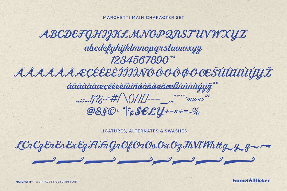 Marchetti - A Vintage Style Script, a Script Font by Komet & Flicker (Photo 15 of 15)