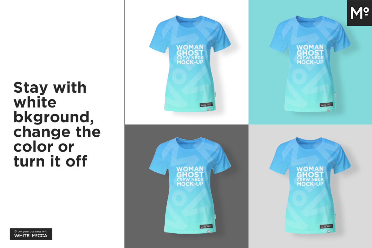 Men & Women Ghost T-shirt Mock-up, a Shirt Mockup by Mocca Mockups Store (Photo 12 of 15)