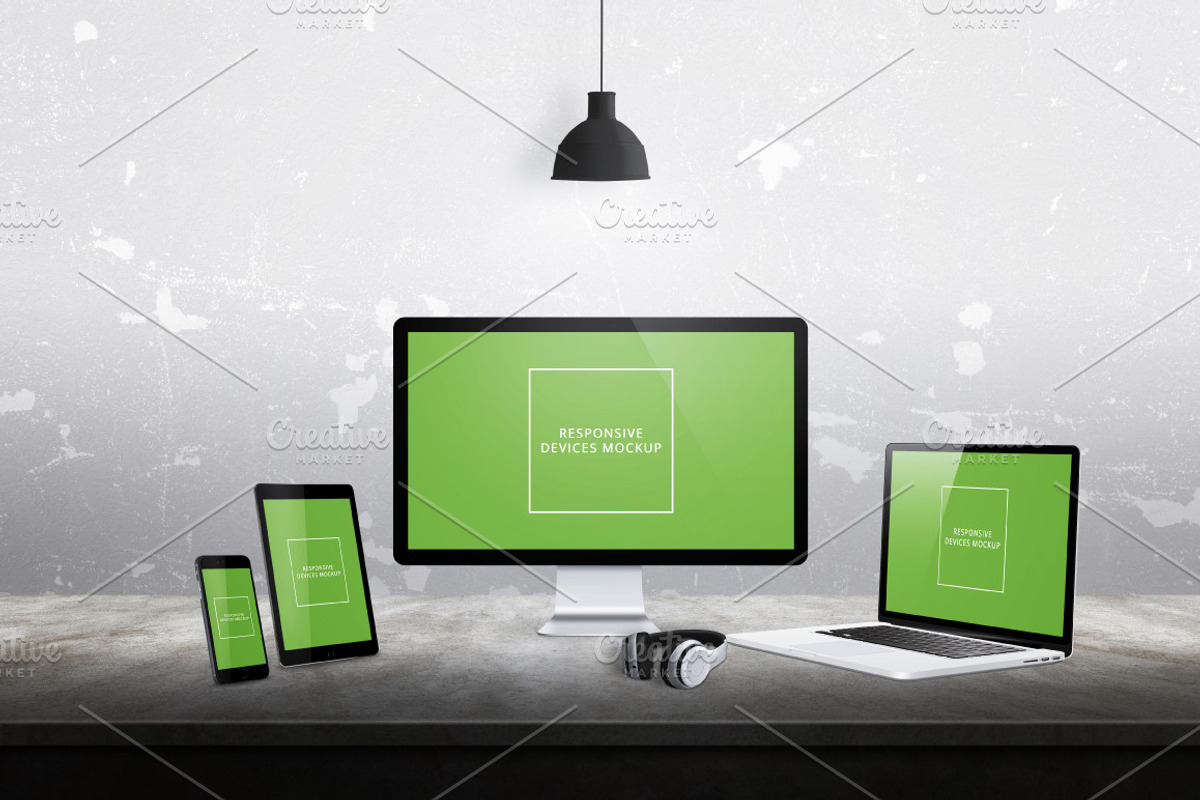 Responsive Devices Mockup, an iPhone Mockup by RSplaneta (Photo 3 of 9)