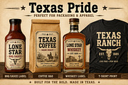 Texas Pride, a Serif Font by Wow Magic (Thumbnail 8 of 9)