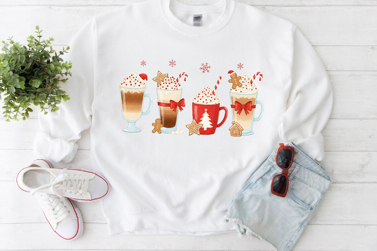Christmas Bow Gingerbread Coffee Png, an Illustration by Craft Nest (Photo 4 of 6)