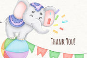 Circus and Animals Clipart, an Animal Illustration by ekossa_art (Thumbnail 7 of 7)
