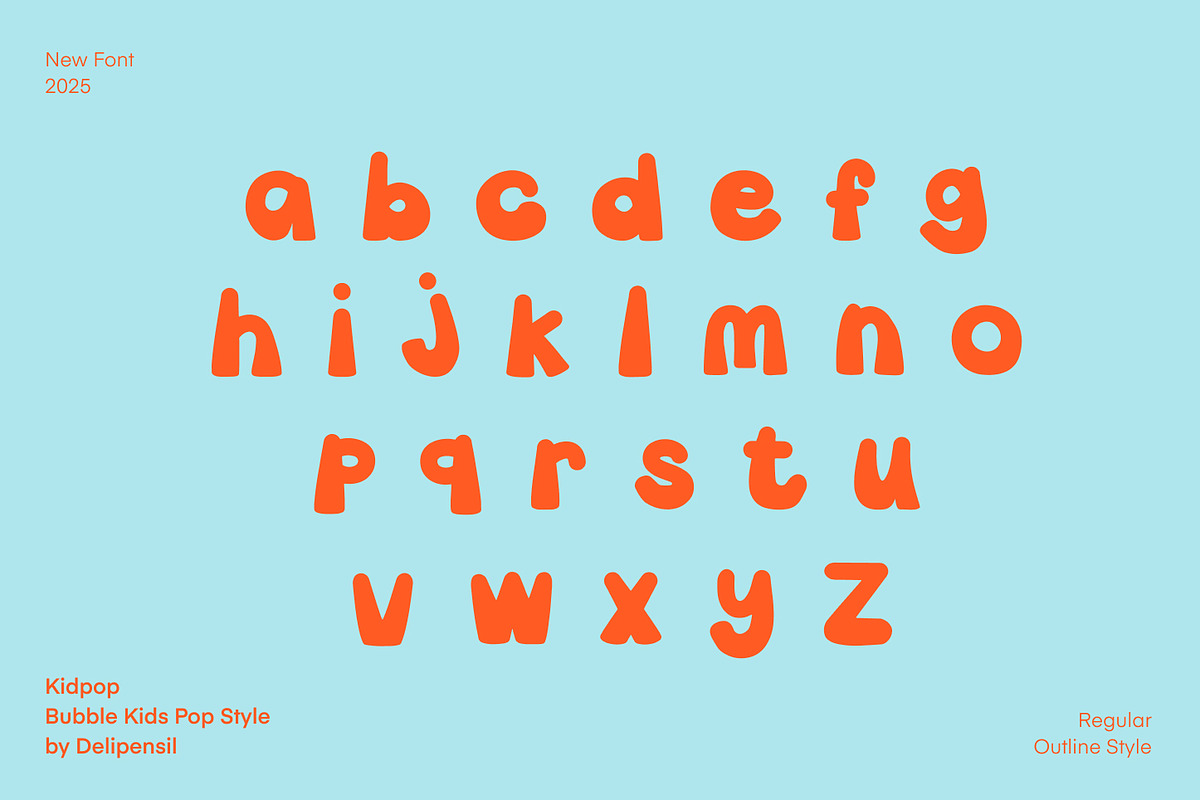Kidpop - Playful Display Font, a Sans Serif Font by delipensil (Photo 5 of 7)