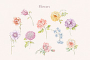 Floral Charme Vintage floral clipart, a Decorative Illustration by Ekaproeka (Thumbnail 2 of 6)