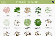 Watercolor Four Seasons Brushes, a Brush Add-On by Julia Dreams (Thumbnail 5 of 6)