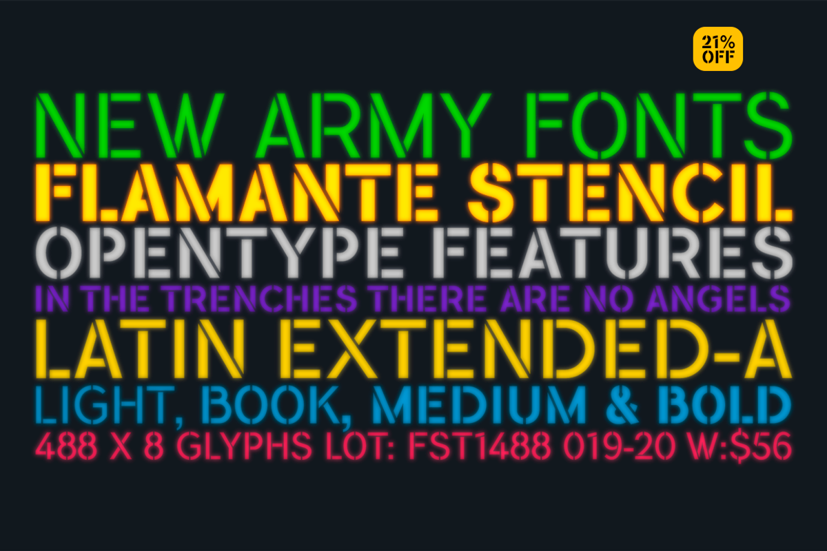 Flamante Stencil -4 fonts- preview 5