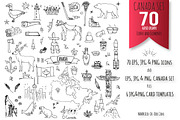 70 CANADA hand drawn elements!, a Graphic by Natasha-Pankina.com (Thumbnail 1 of 9)