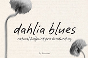 Dahlia Blues Handwritten Font, a Handwritten Font by Dina Mae (Thumbnail 1 of 12)
