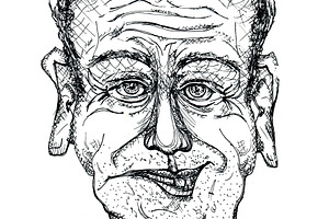 Hand Drawn Character Sketch of, a Person Illustration by Sharon Schwalbe