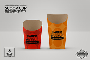 Paper Scoop 12/16oz Cups Mockup