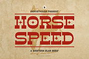 Horse Speed | Western Slab Serif, a Slab Serif Font by Denustudios (Thumbnail 1 of 12)