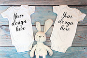 12 twin baby bodysuit Mockup Bundle., a Print Template by MockupMarket (Thumbnail 7 of 13)