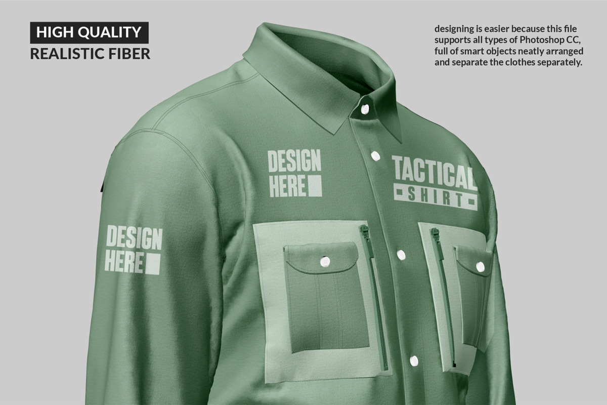 Tactical Shirt Mockup, a Shirt Mockup by image touch (Photo 3 of 5)