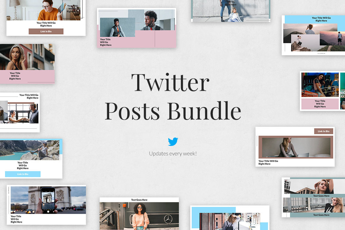 Twitter Posts Bundle, a Social Media Template by Social Corner Graphics (Photo 1 of 37)