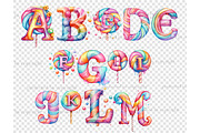 Lollipop Alphabet | Pastel Clipart, a Decorative Illustration by GlamArtZhanna (Thumbnail 4 of 5)