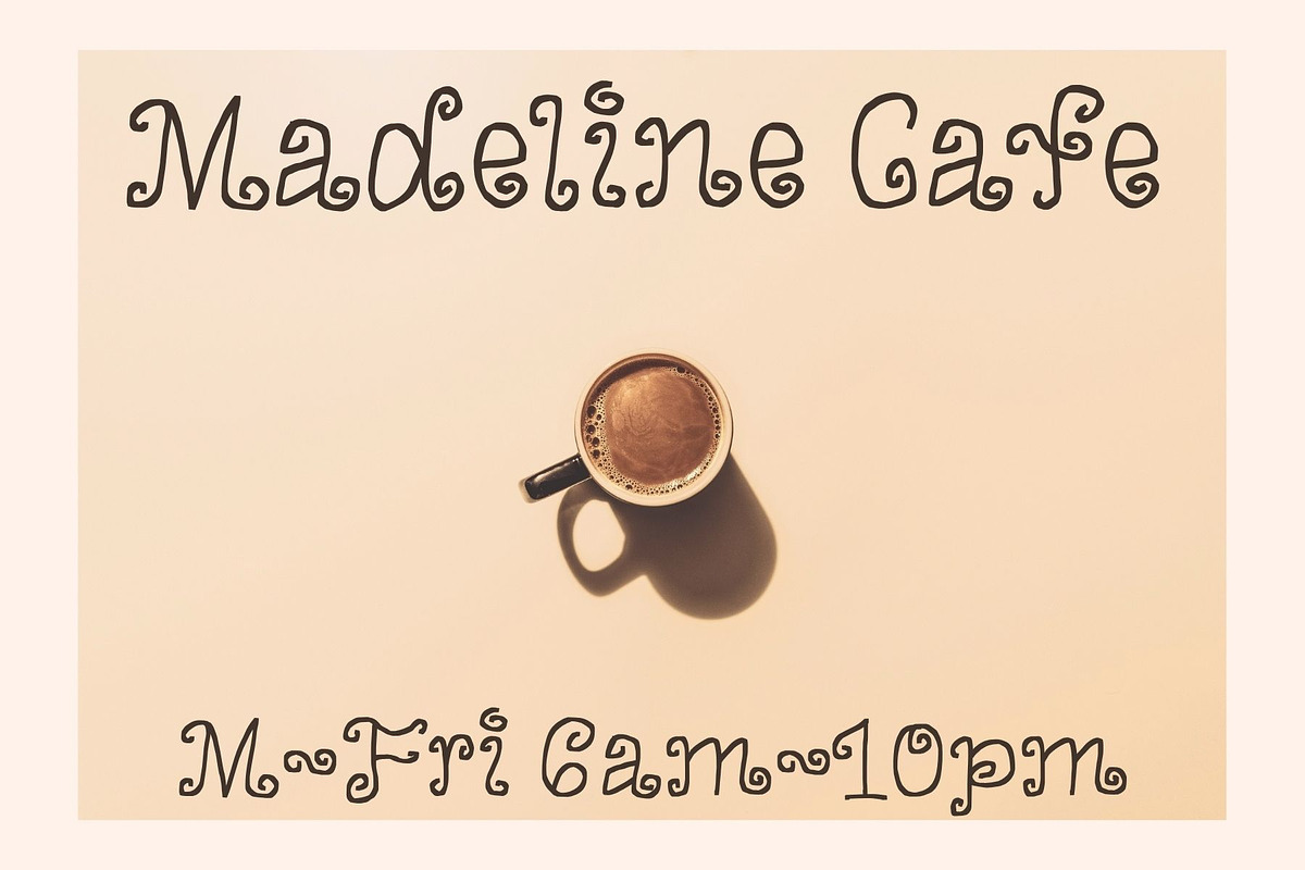 Madeline a Romantic Swirly Font, a Handwritten Font by Eryn Rose Design (Photo 7 of 8)