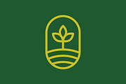 Sprout Oval Badge Nature Line Logo, a Branding & Logo Template by Signatoro (Thumbnail 1 of 3)