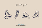Hand drawn Figure Skating clipart, a Sport Illustration by Wild Muse (Thumbnail 2 of 6)