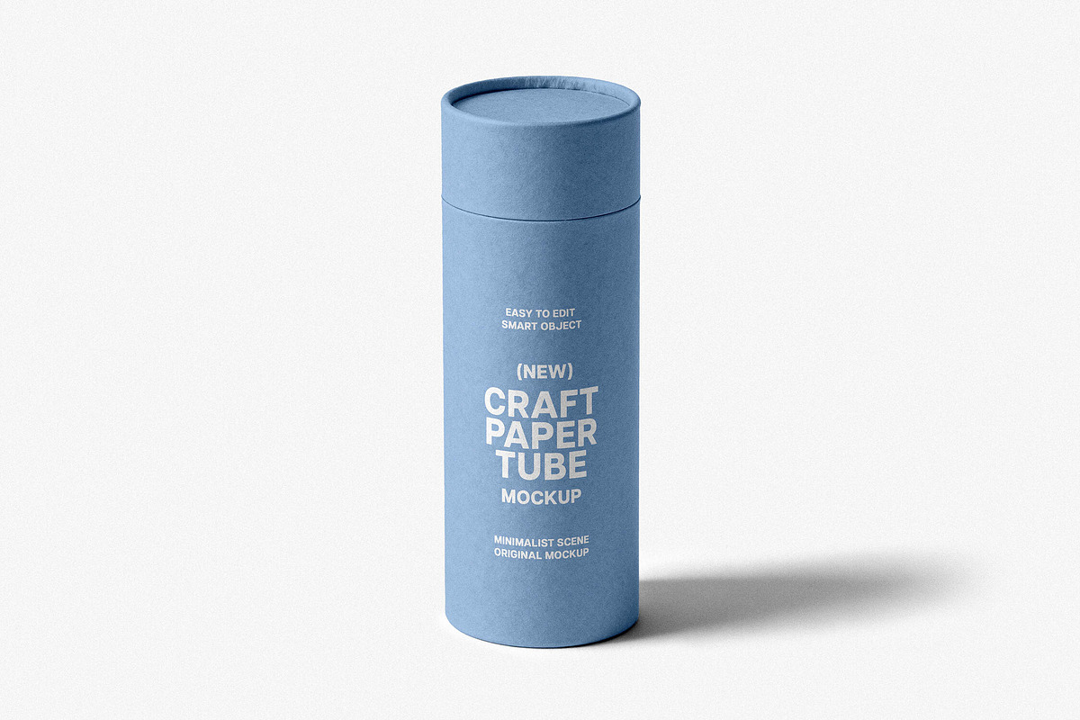 Isolated Craft Paper Tube Mockup, a Product Mockup by Design Squad (Photo 4 of 4)