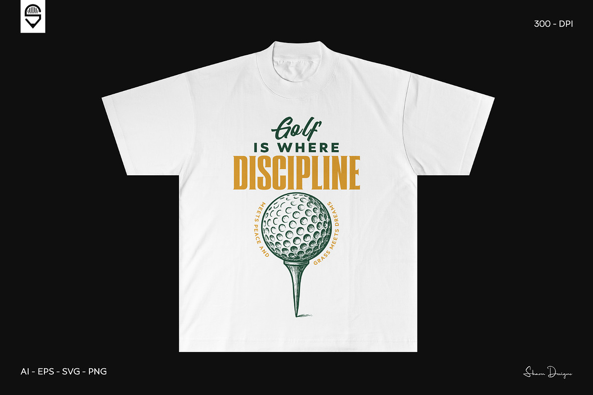 Vintage Golf Lover T-Shirt Design, a Sport Illustration by shaondesigns (Photo 3 of 6)