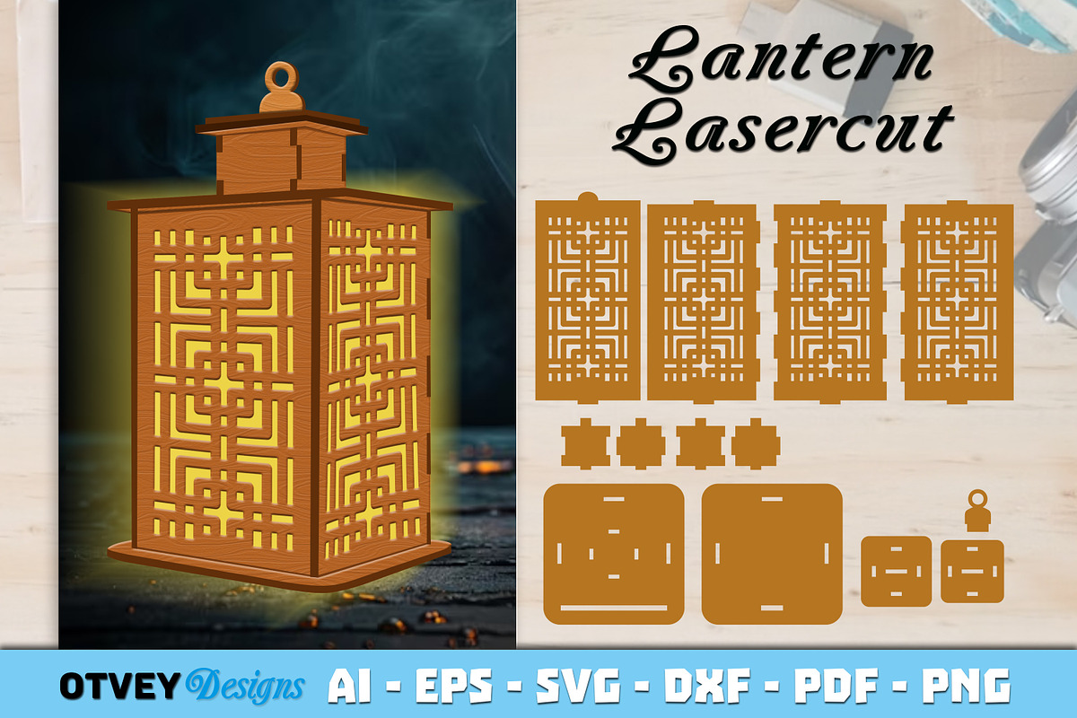Rattan Lantern SVG Lamps Laser Cut, an Object Graphic by OTVEY DESIGN (Photo 5 of 13)
