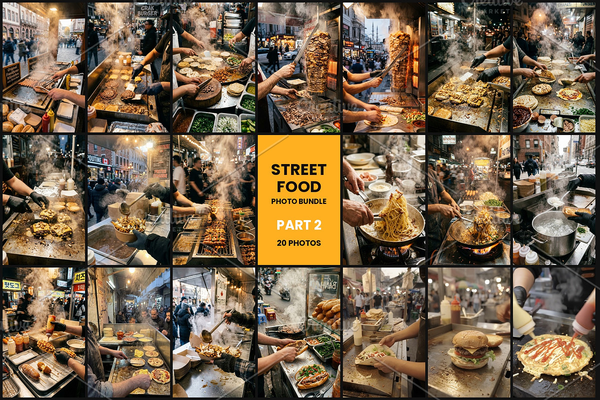 Street Food Grill Photography Bundle, a Food & Drink Photo by 3d_model_tifotizi (Photo 4 of 6)
