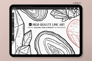 Crystal Procreate Brush Stamps